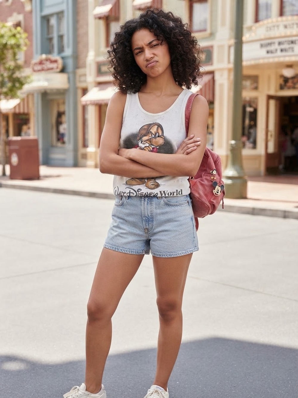 Title: Vintage 90s Walt Disney World Grumpy Tank Top White Graphic Tank